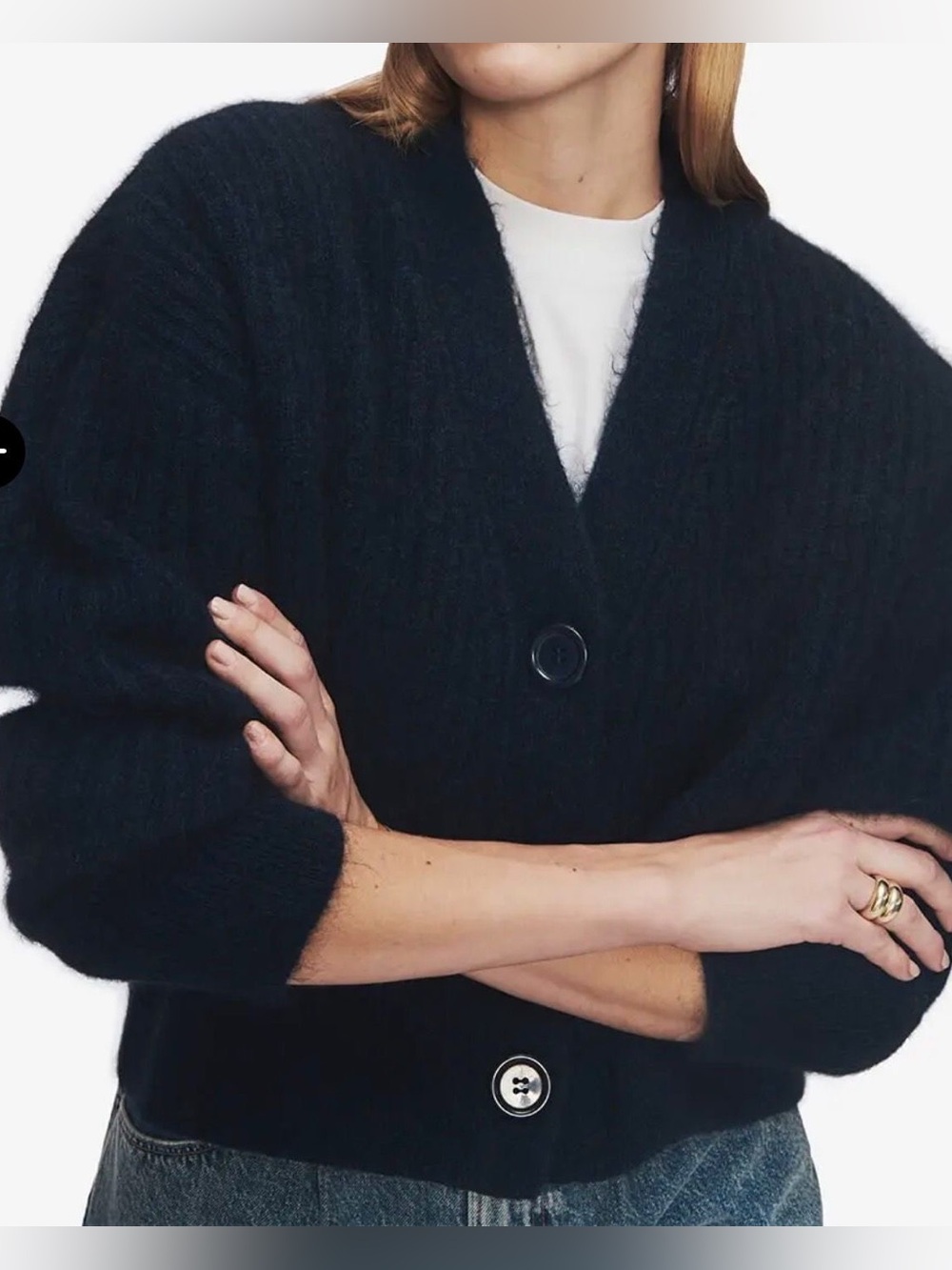 ANINE BING Maxwell Cardigan Indigo Navy Blue size S